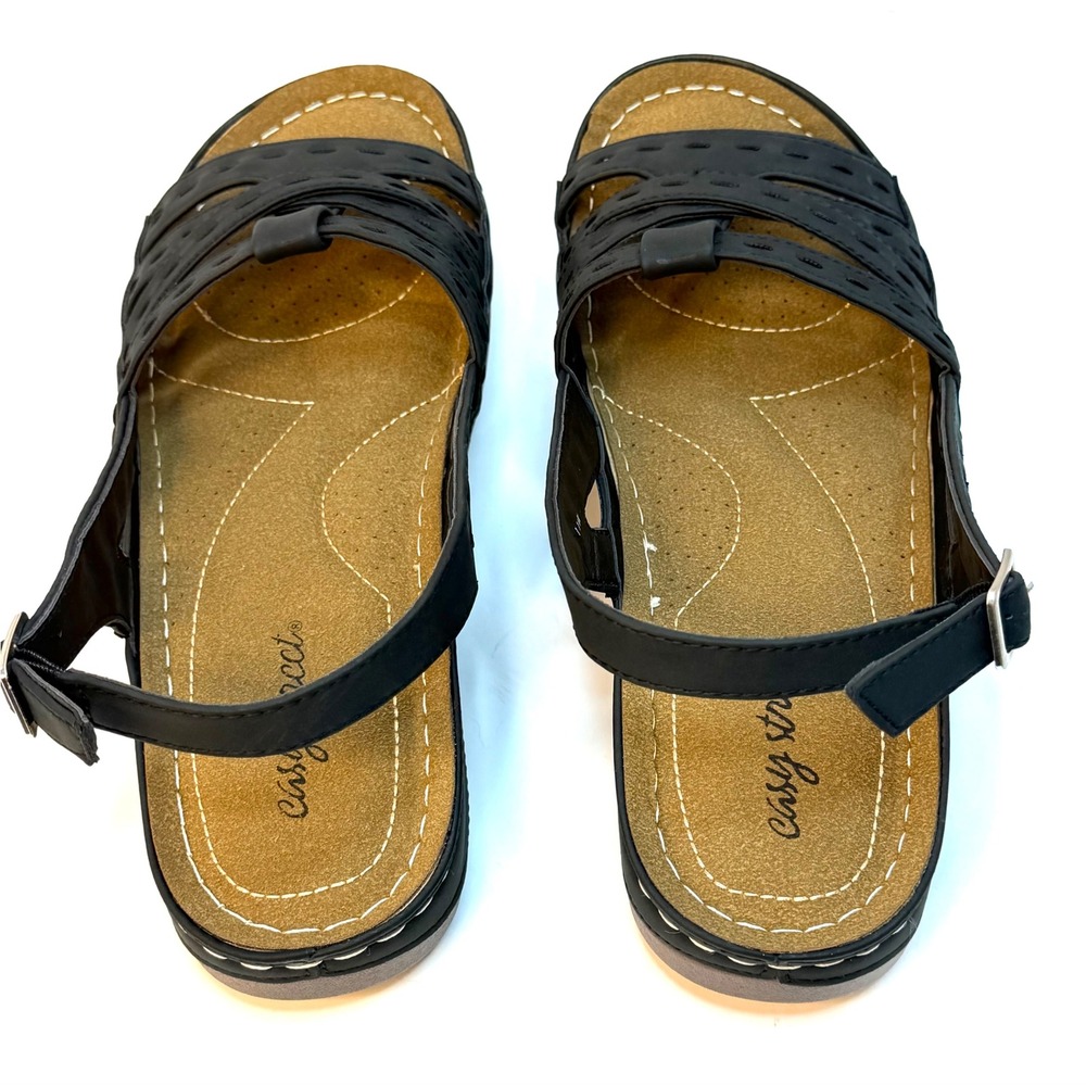 Easy Street Women's Kehlani Sandals Black Size 11W NWT and BOX - Picture 7 of 10